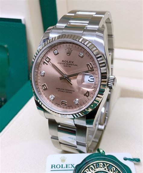 rolex 115234 pink|Rolex date 115234 review.